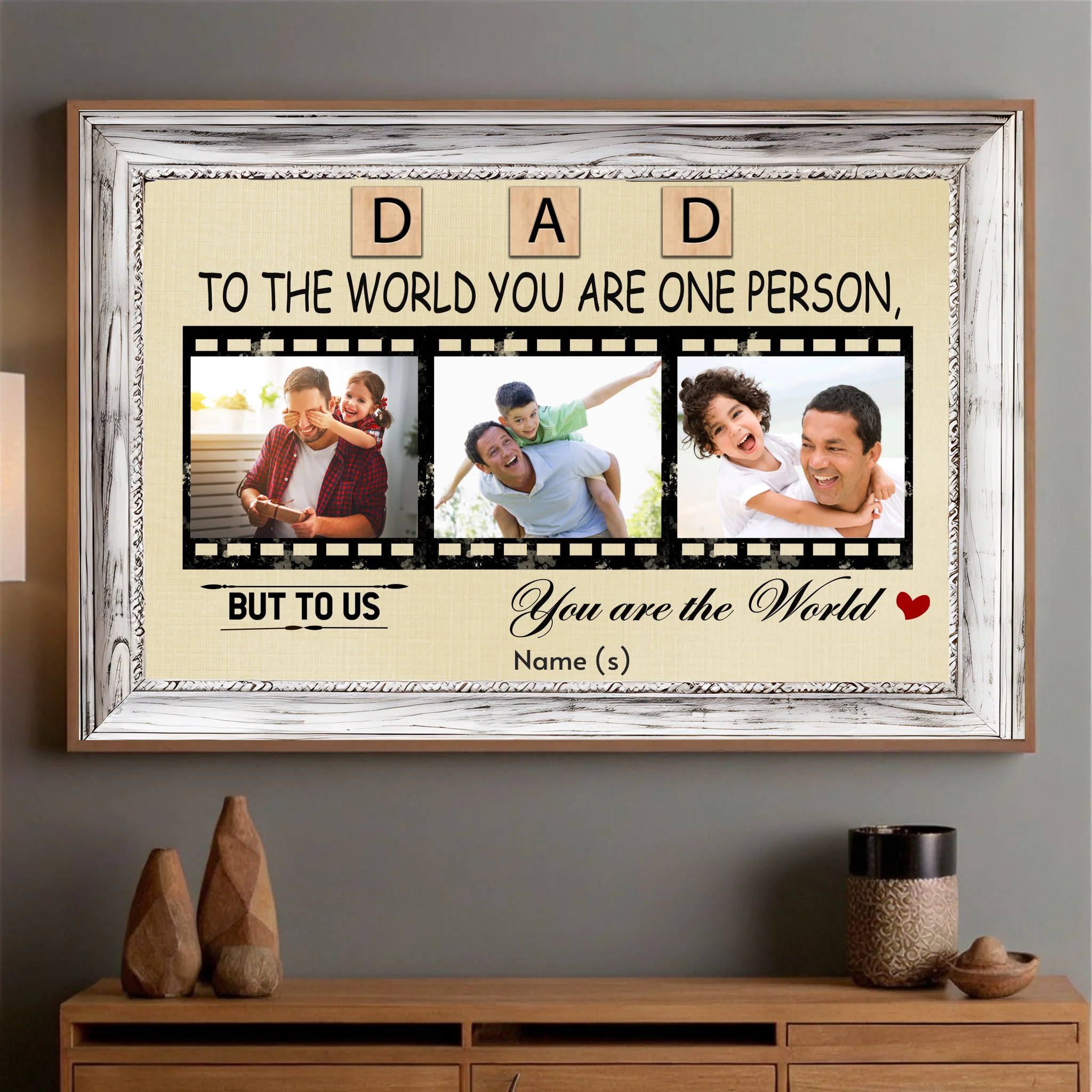 Celebrate Dad with a Personalized “Dad, You’re Our World” Poster - 89Prints
