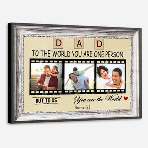 Celebrate Dad with a Personalized “Dad, You’re Our World” Poster - 89Prints