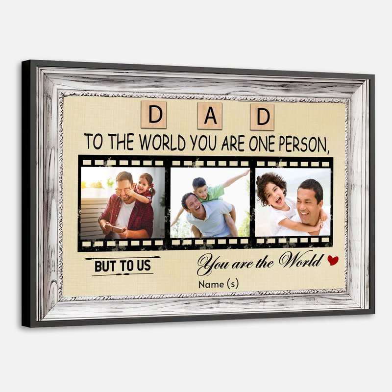 Celebrate Dad with a Personalized “Dad, You’re Our World” Poster - 89Prints