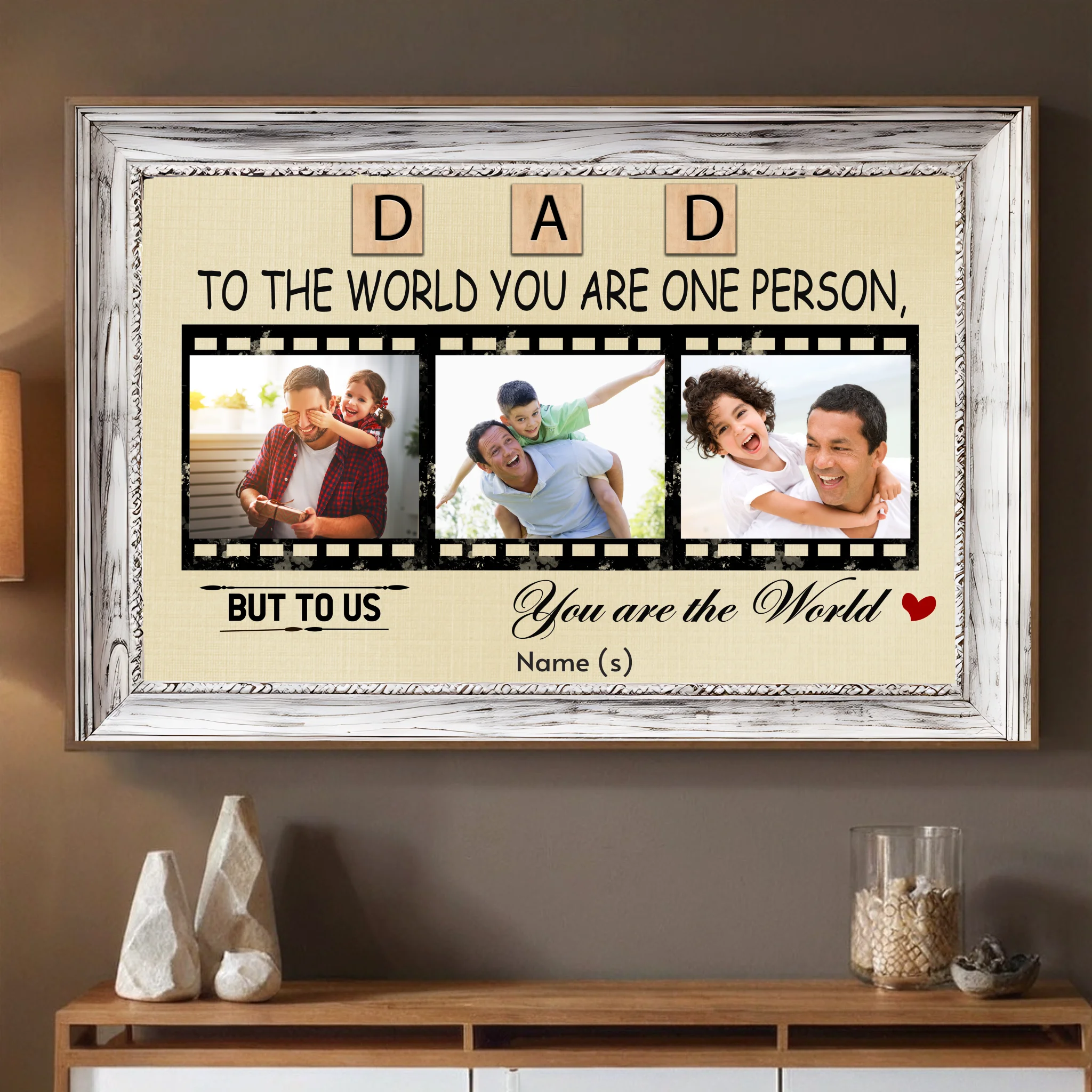 Celebrate Dad with a Personalized “Dad, You’re Our World” Poster - 89Prints