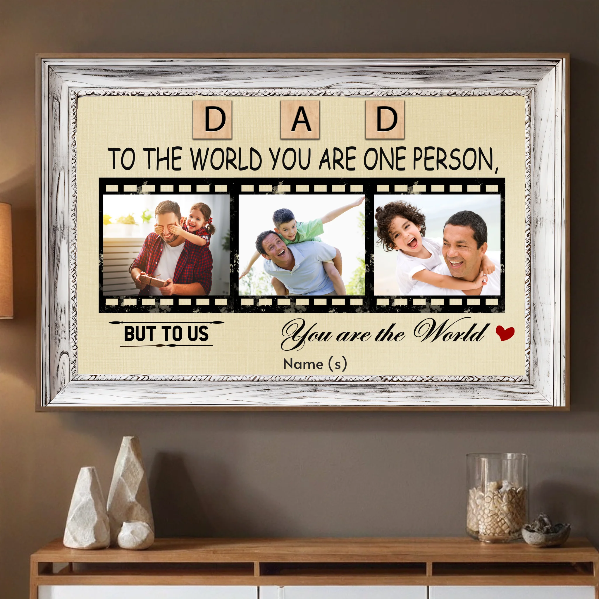 Celebrate Dad with a Personalized “Dad, You’re Our World” Poster - 89Prints
