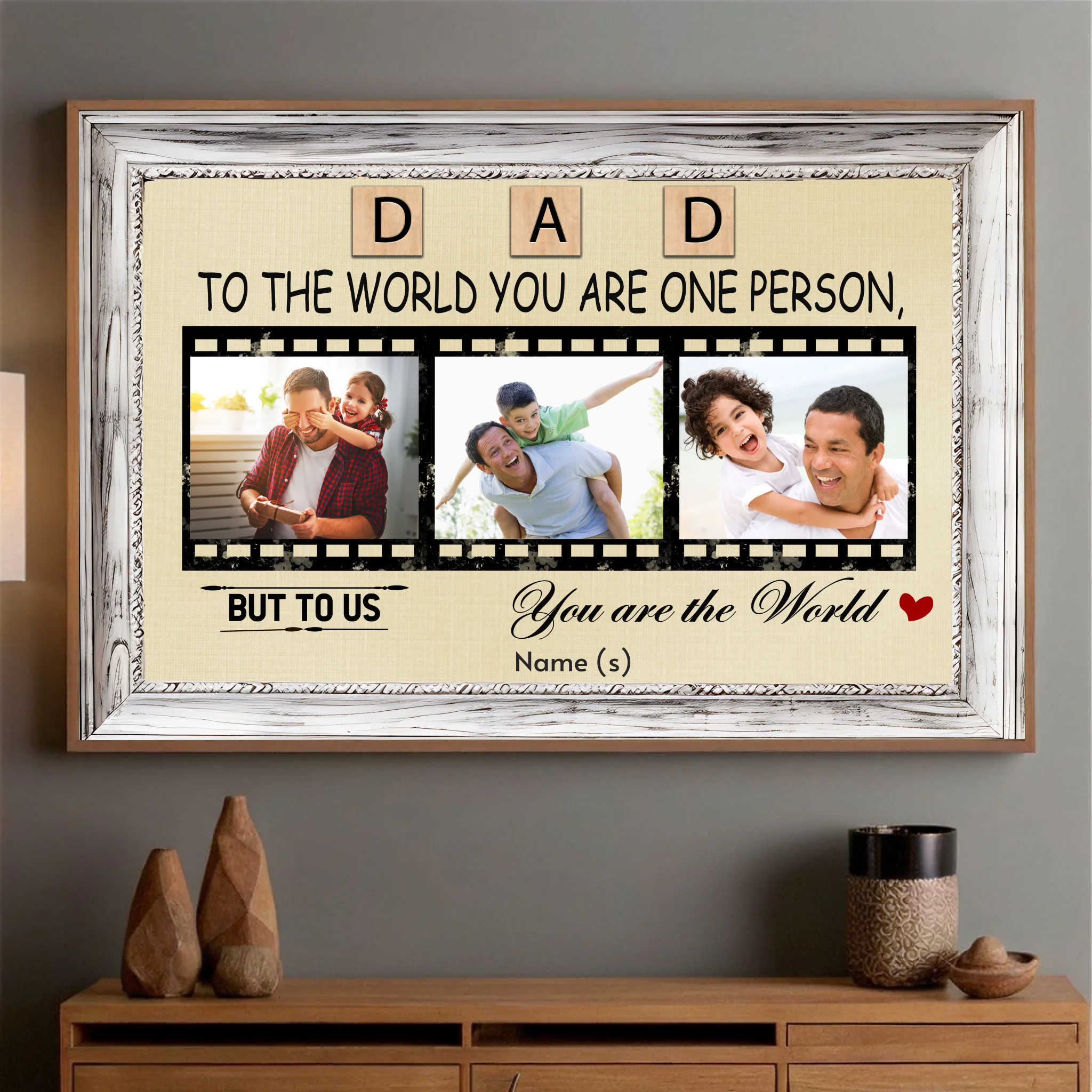 Celebrate Dad with a Personalized “Dad, You’re Our World” Poster - 89Prints