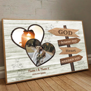 God Knew My Heart Needed You – Personalized Husband-Wife Gift to Celebrate True Love - 89Prints