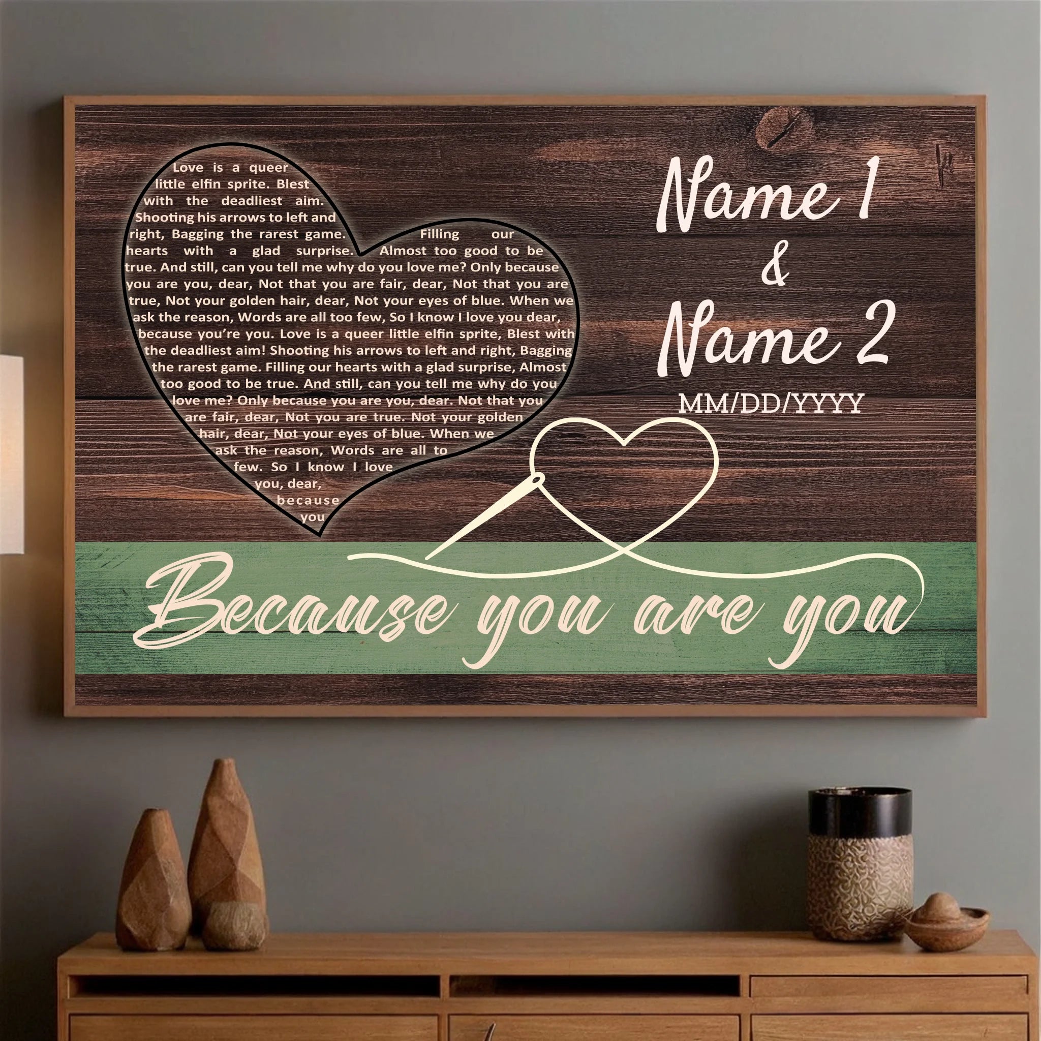 Because You Are You – A Thoughtful Personalized Gift for Couples to Celebrate Their Unique Bond - 89Prints