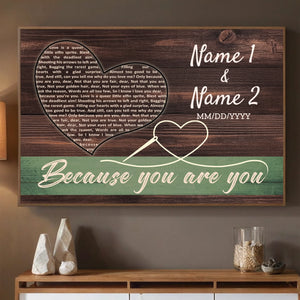 Because You Are You – A Thoughtful Personalized Gift for Couples to Celebrate Their Unique Bond - 89Prints