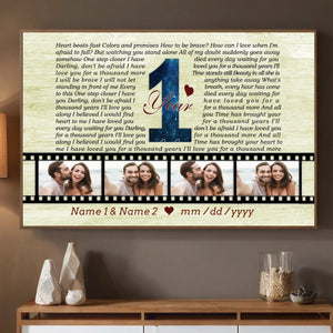 1 Year of Love – A 1 Year Anniversary Photo Gift Inspired by 
