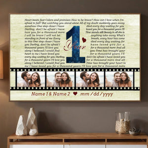 1 Year of Love – A 1 Year Anniversary Photo Gift Inspired by 