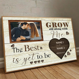 Grow Old with Me – A Custom Romantic Poster with Photos and Names - 89Prints