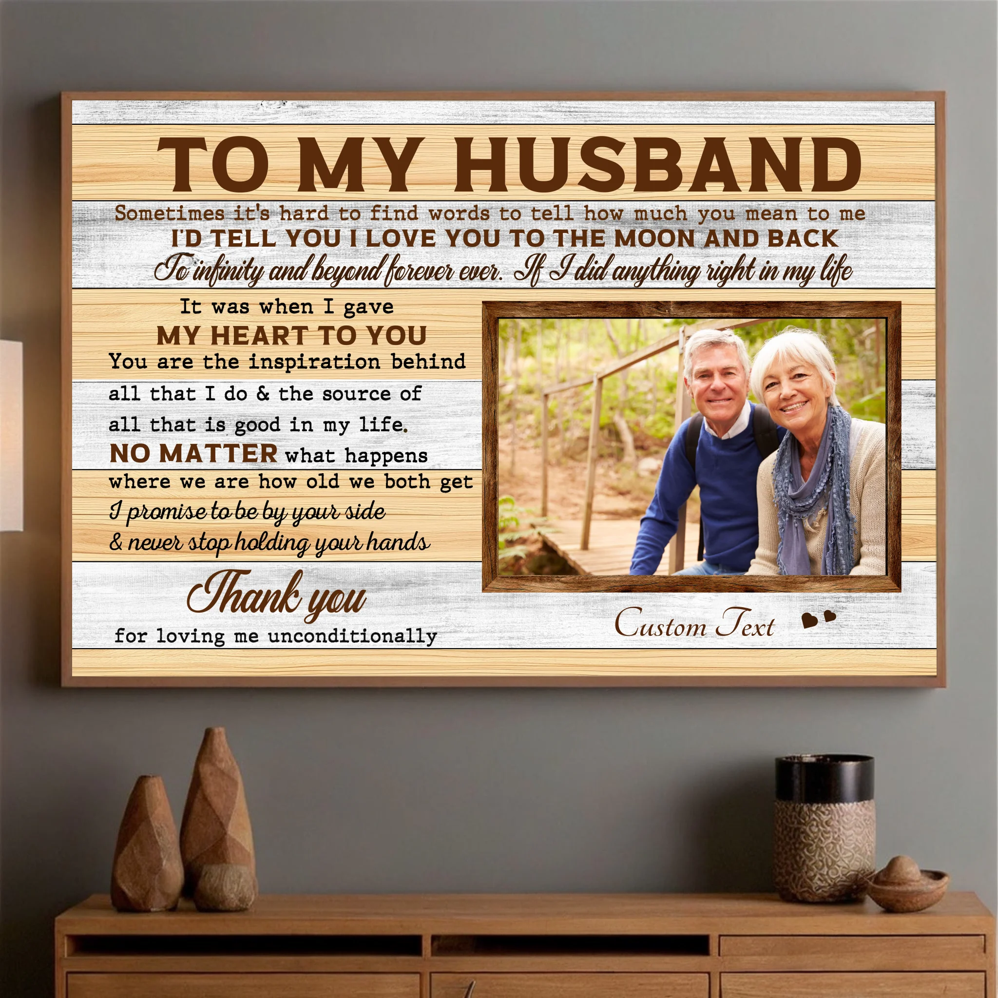 To My Husband – A Personalized Love Poster with Your Words and Memories - 89Prints