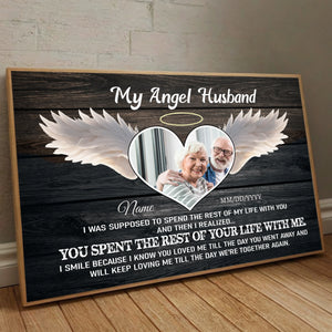 My Angel Husband – A Custom Memorial Poster That Tells Our Love Story - 89Prints
