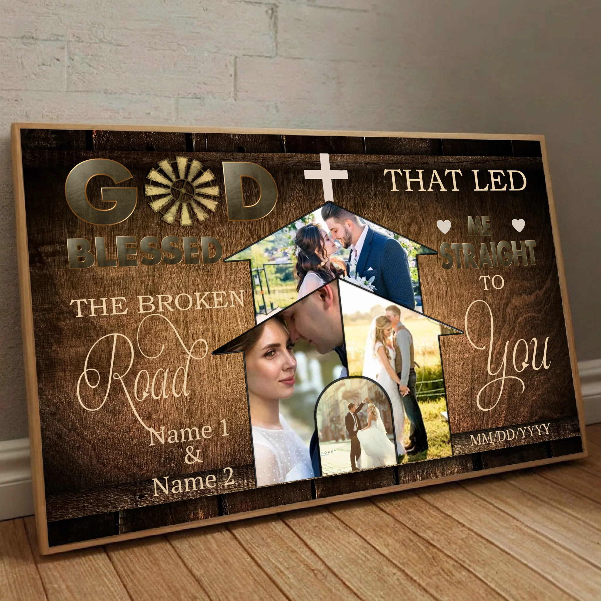 Blessed – The Broken Road to You Personalized Love Poster - 89Prints