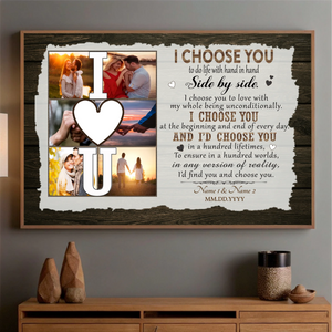 A Timeless Tribute – Customizable Romantic Poster for Couples by 89Prints