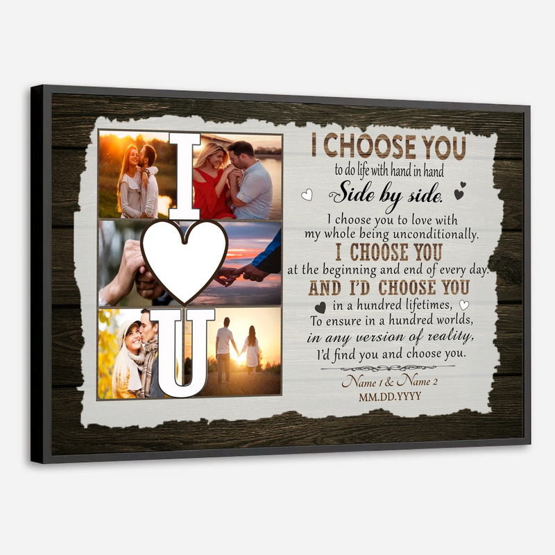 A Timeless Tribute – Customizable Romantic Poster for Couples by 89Prints