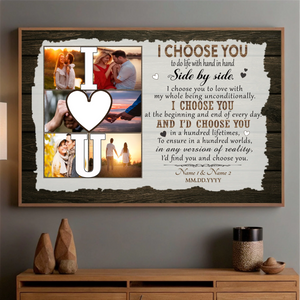 A Timeless Tribute – Customizable Romantic Poster for Couples by 89Prints