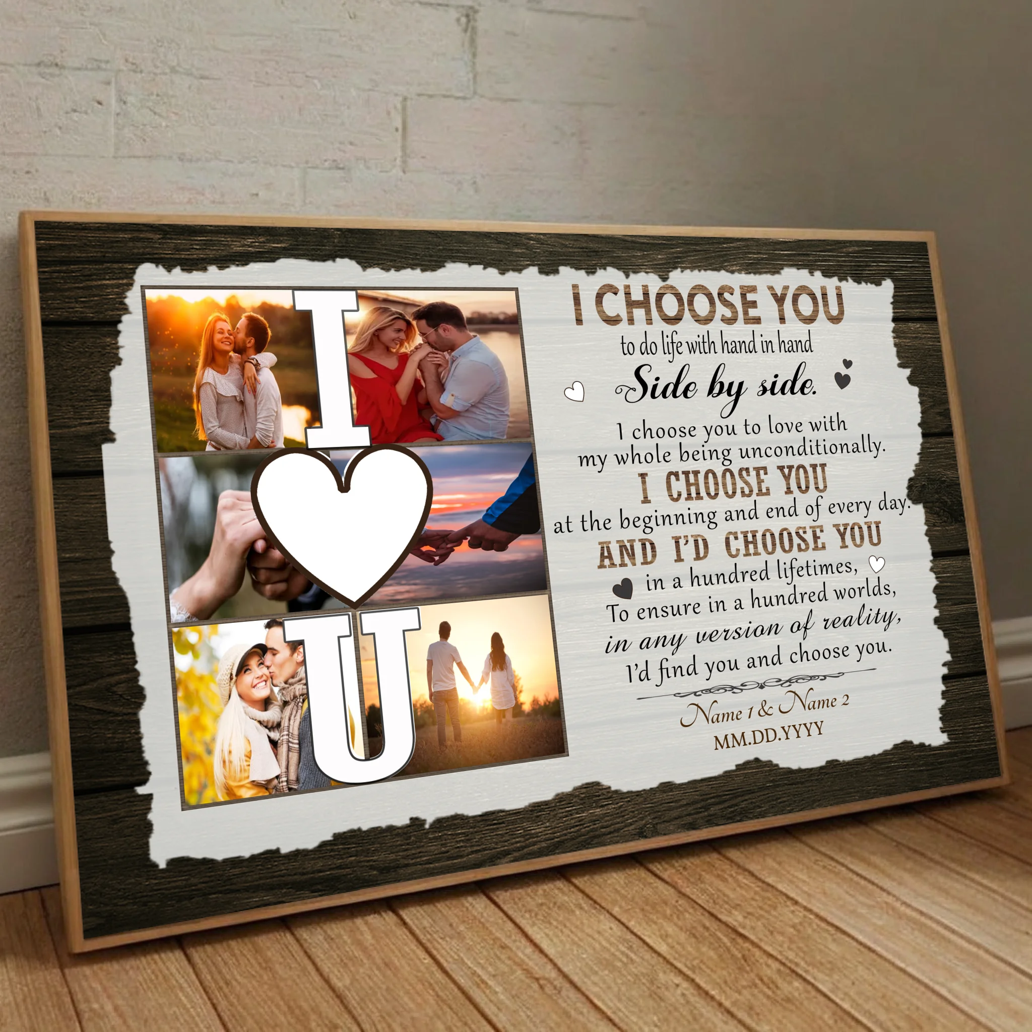 A Timeless Tribute – Customizable Romantic Poster for Couples by 89Prints