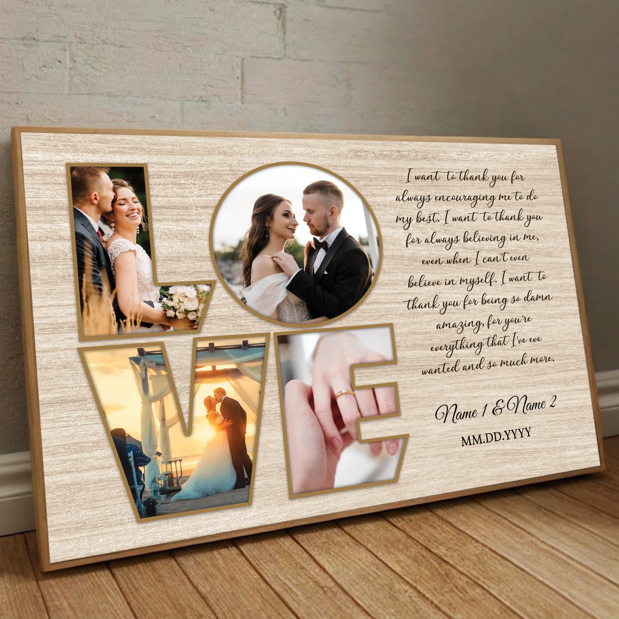 Heartfelt Thank You – A Personalized Poster for Your Loving Partner - 89Prints