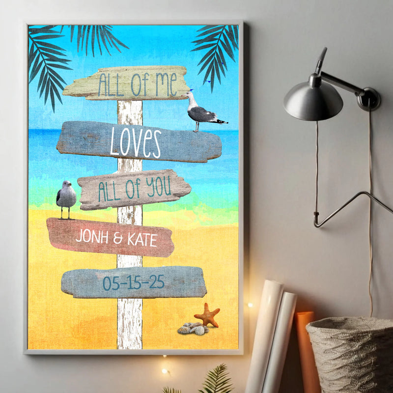 All of Me Loves All of You – A Personalized Romantic Poster for Your Love - 89Prints