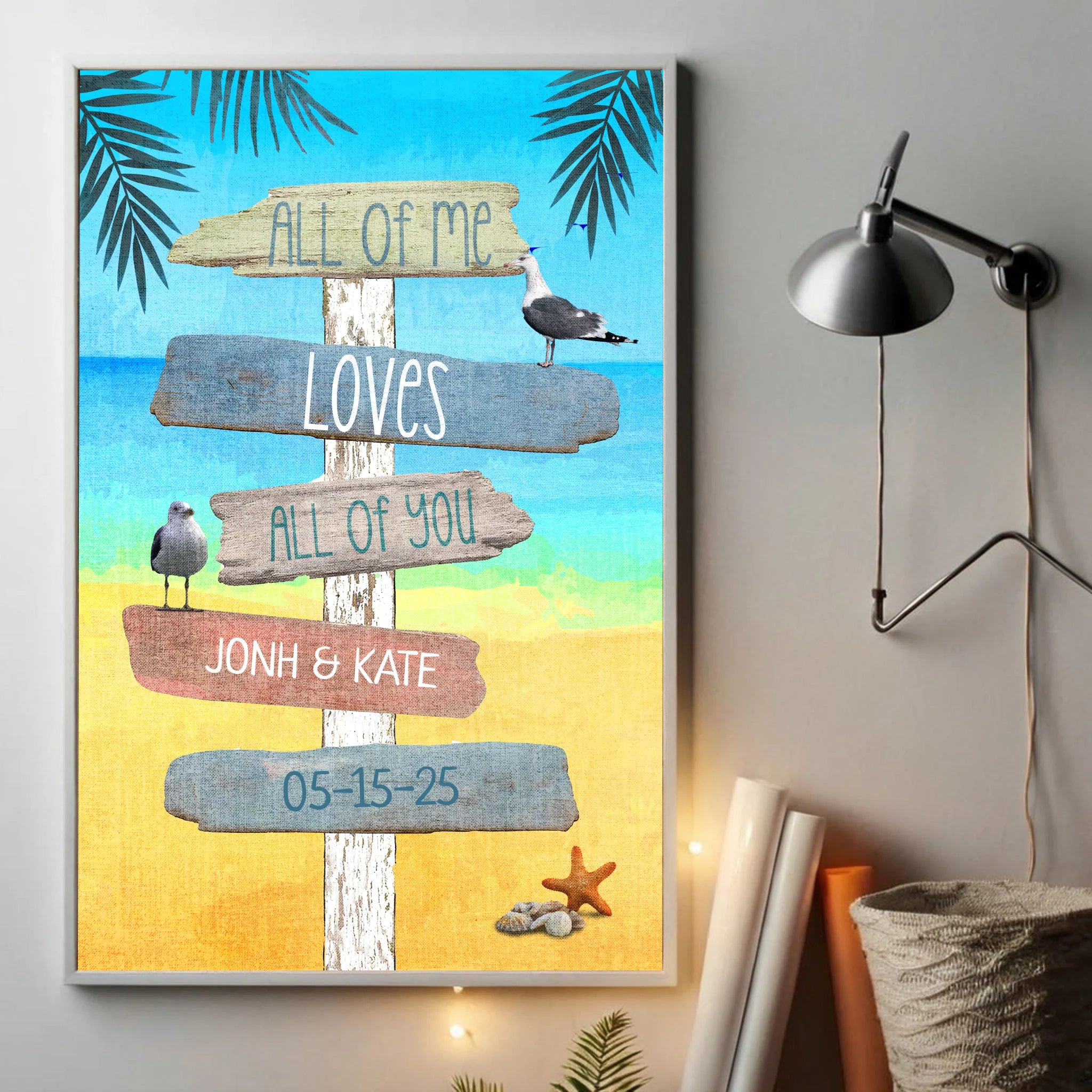 All of Me Loves All of You – A Personalized Romantic Poster for Your Love - 89Prints