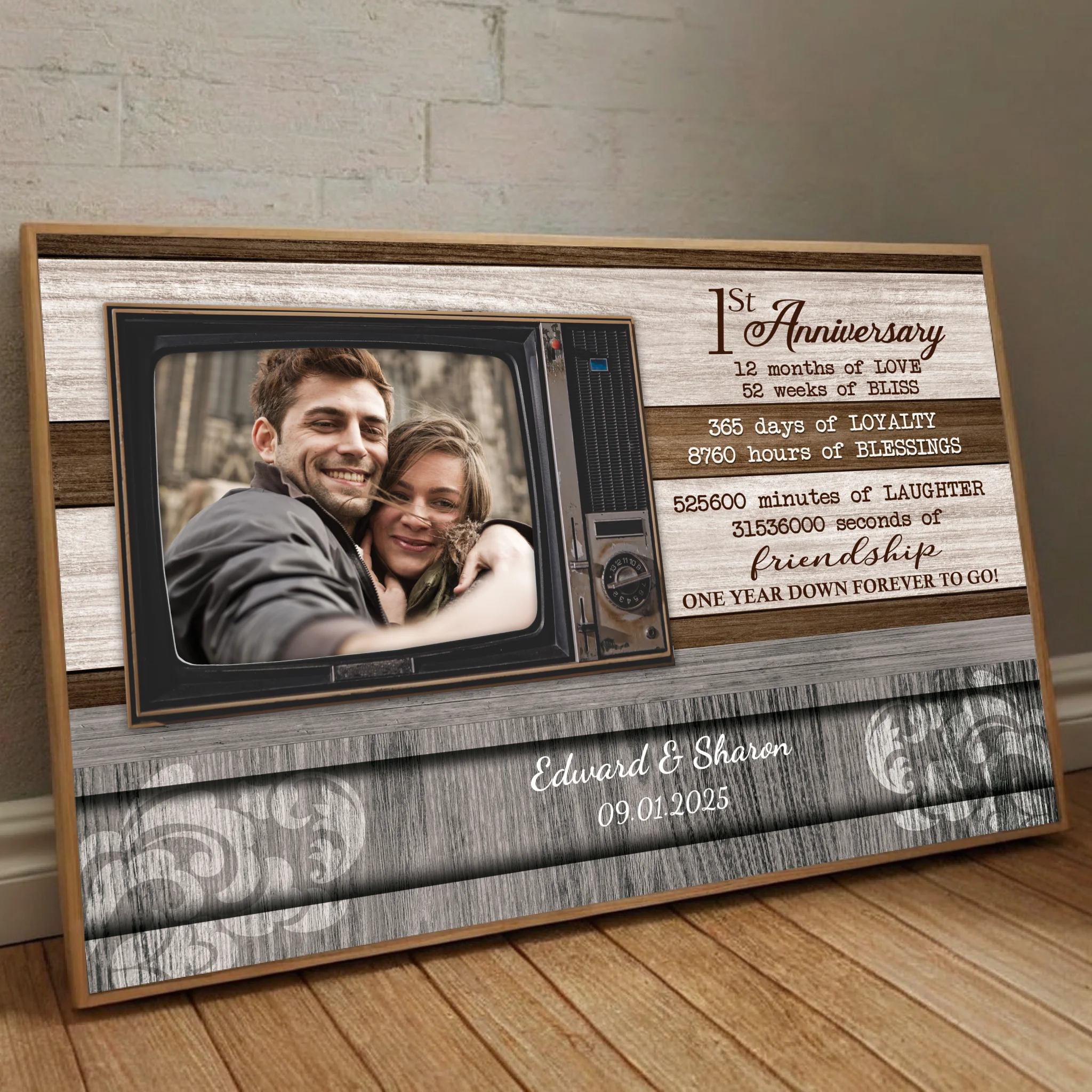 Custom Anniversary – Celebrate One Year of Love with Personalized Art - 89Prints