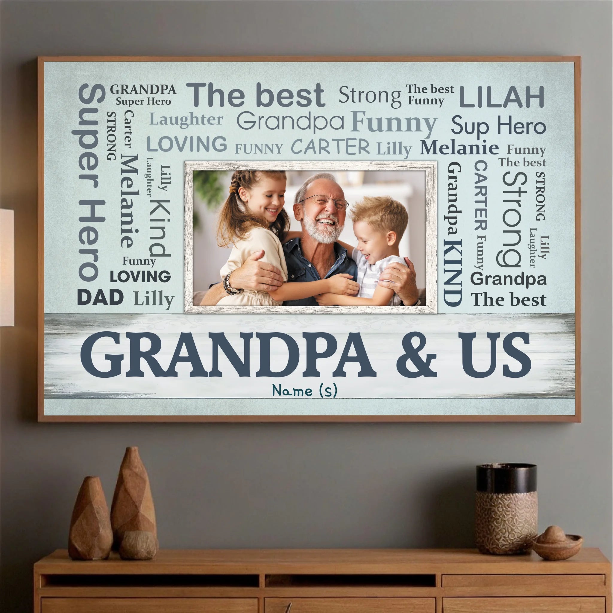 Grandpa, Your Love Lives in Every Moment – A Personalized Poster Gift - 89Prints