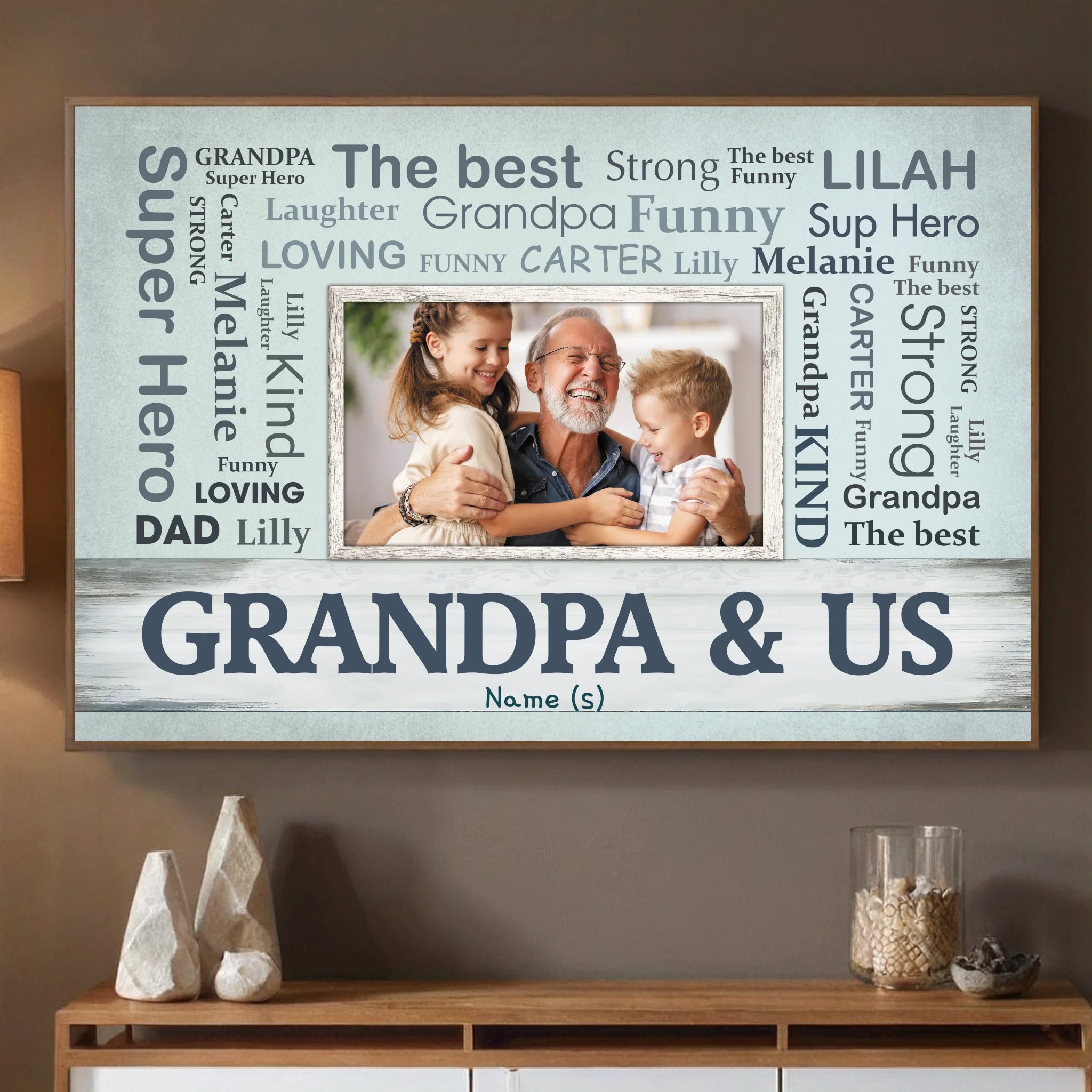 Grandpa, Your Love Lives in Every Moment – A Personalized Poster Gift - 89Prints