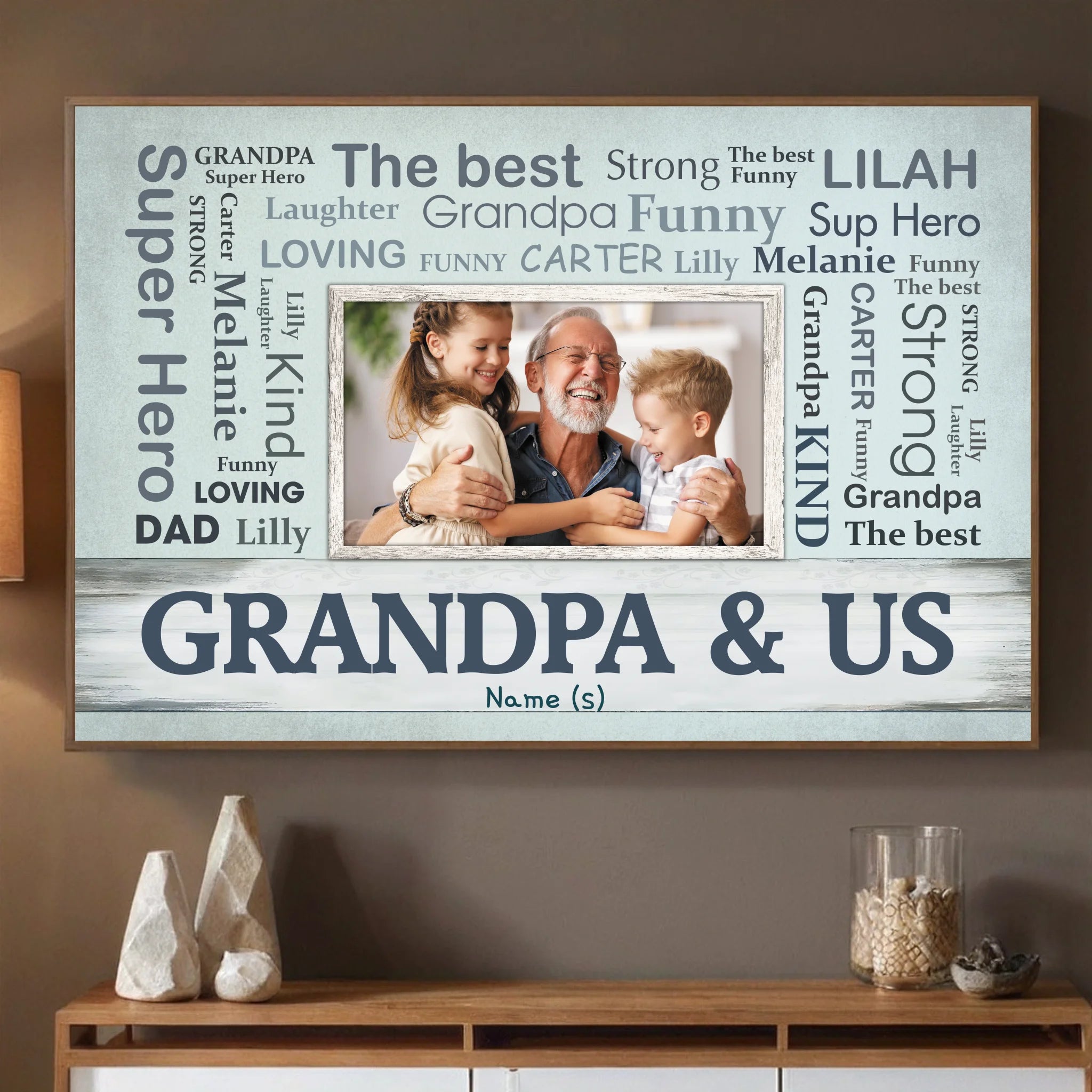 Grandpa, Your Love Lives in Every Moment – A Personalized Poster Gift - 89Prints