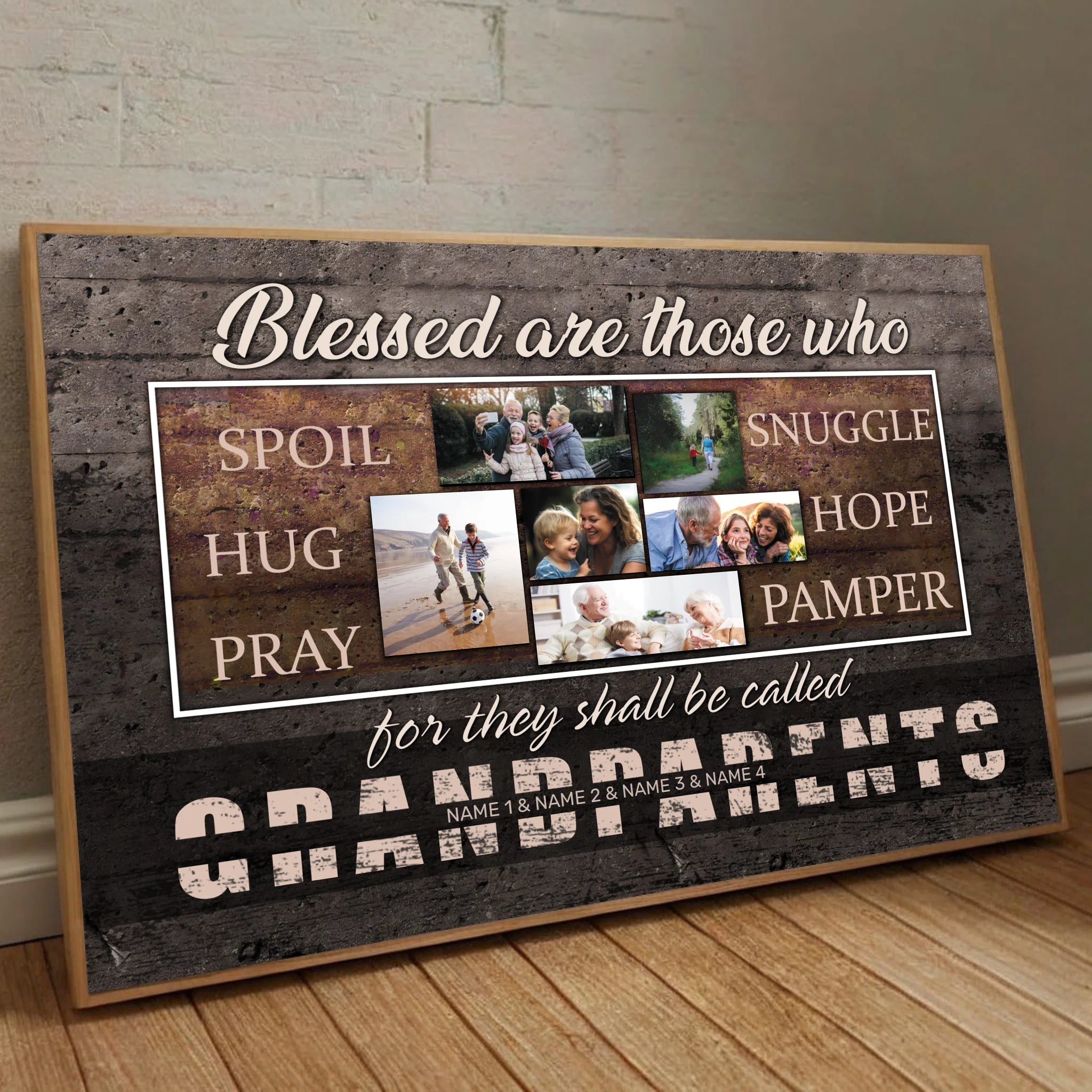 Custom Grandparents Poster – Where Love Grows and Family Begins - 89Prints