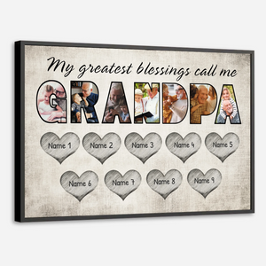 My Greatest Blessing Is Calling Me Grandpa – Personalized Poster Gift - 89Prints