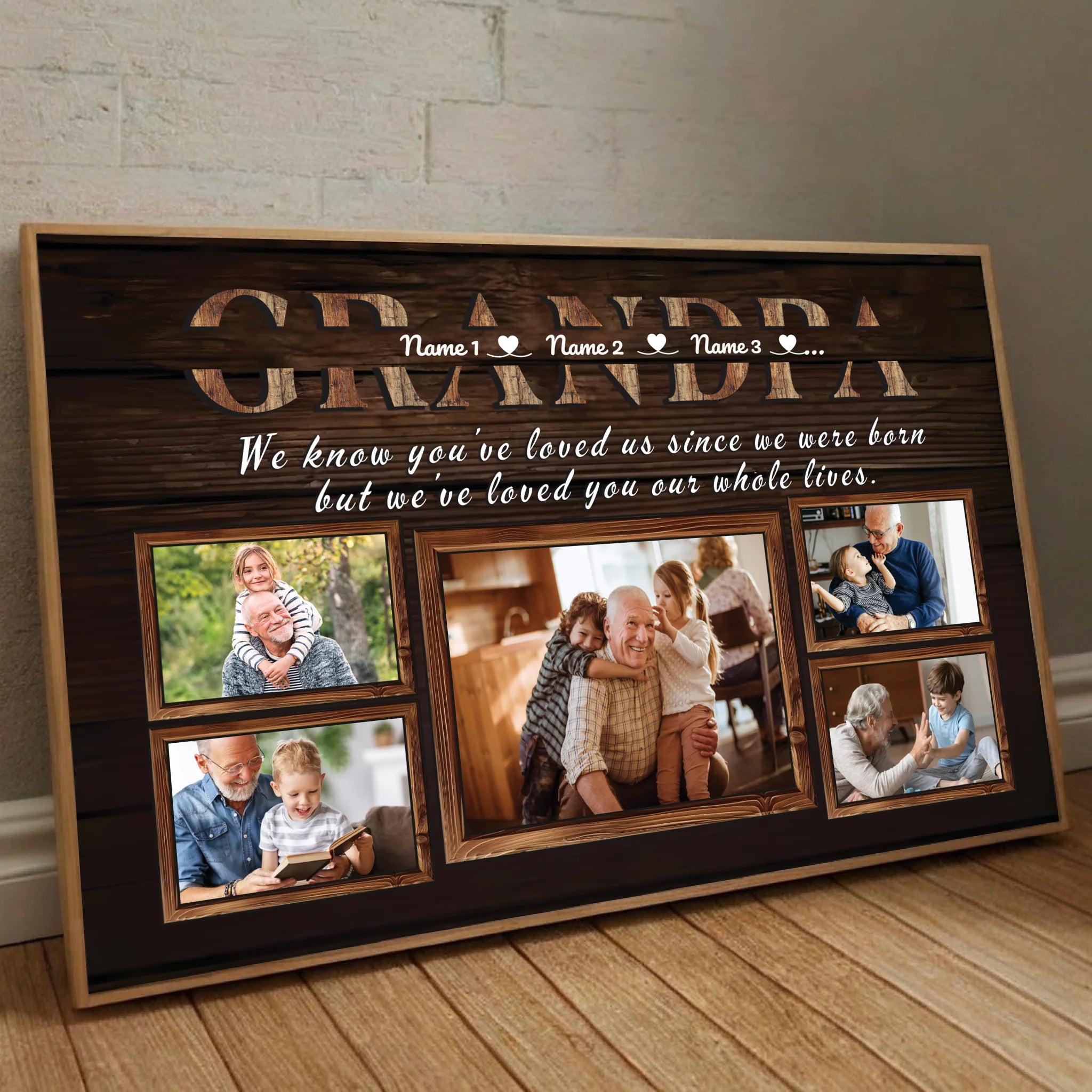 Celebrating a Lifetime of Love with Grandpa – Personalized Gift from the Heart - 89Prints