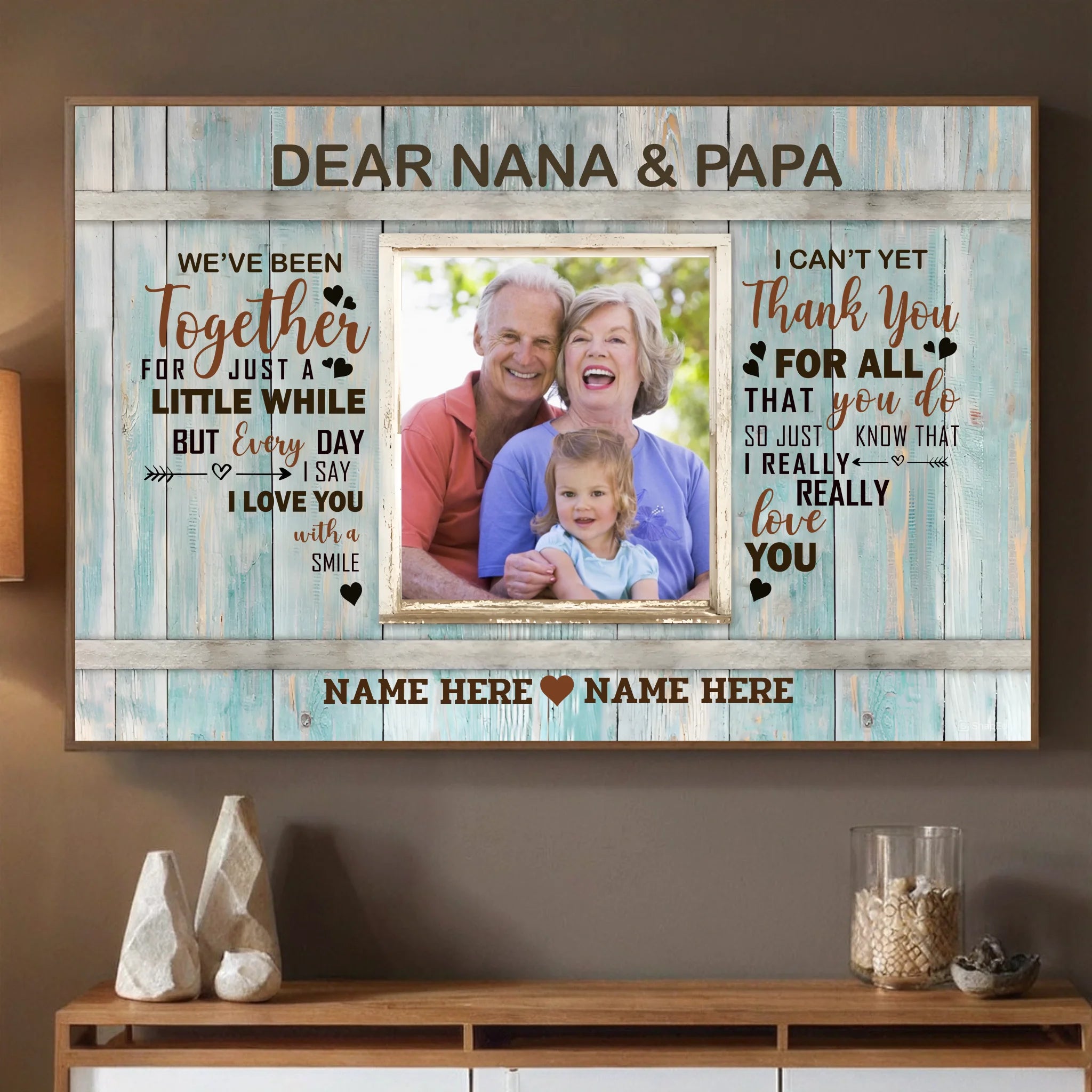 Custom Poster for Nana & Papa – A Personalized Family Keepsake - 89Prints