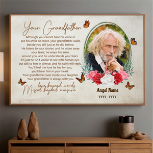Custom Grandfather Memorial – Forever in Your Heart Poster - 89Prints