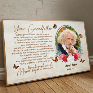 Custom Grandfather Memorial – Forever in Your Heart Poster - 89Prints