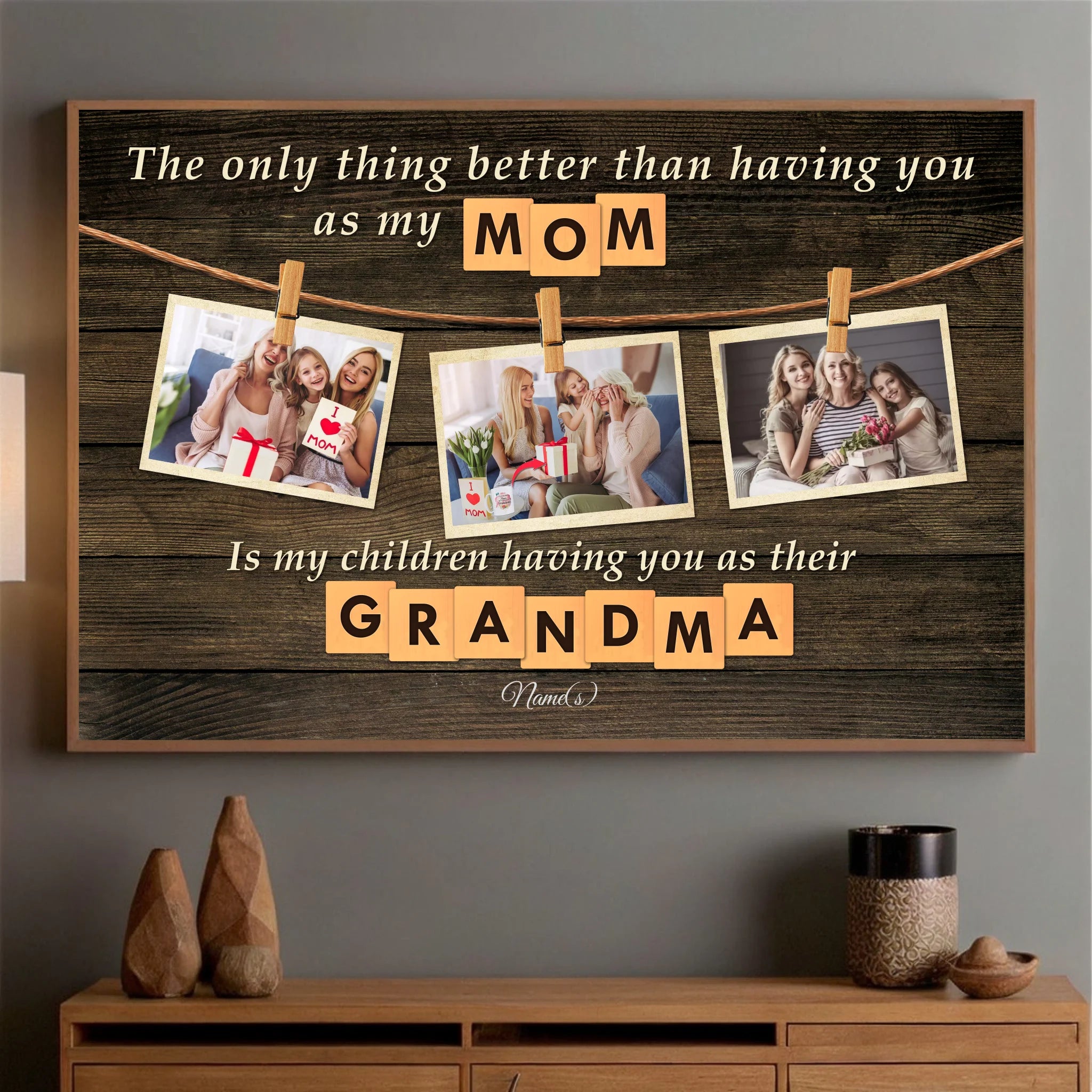 Personalized Mom & Grandma – A Tribute to Generations of Love Poster - 89Prints