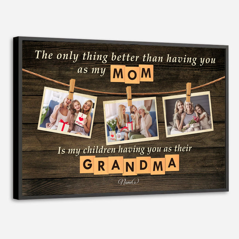 Personalized Mom & Grandma – A Tribute to Generations of Love Poster - 89Prints