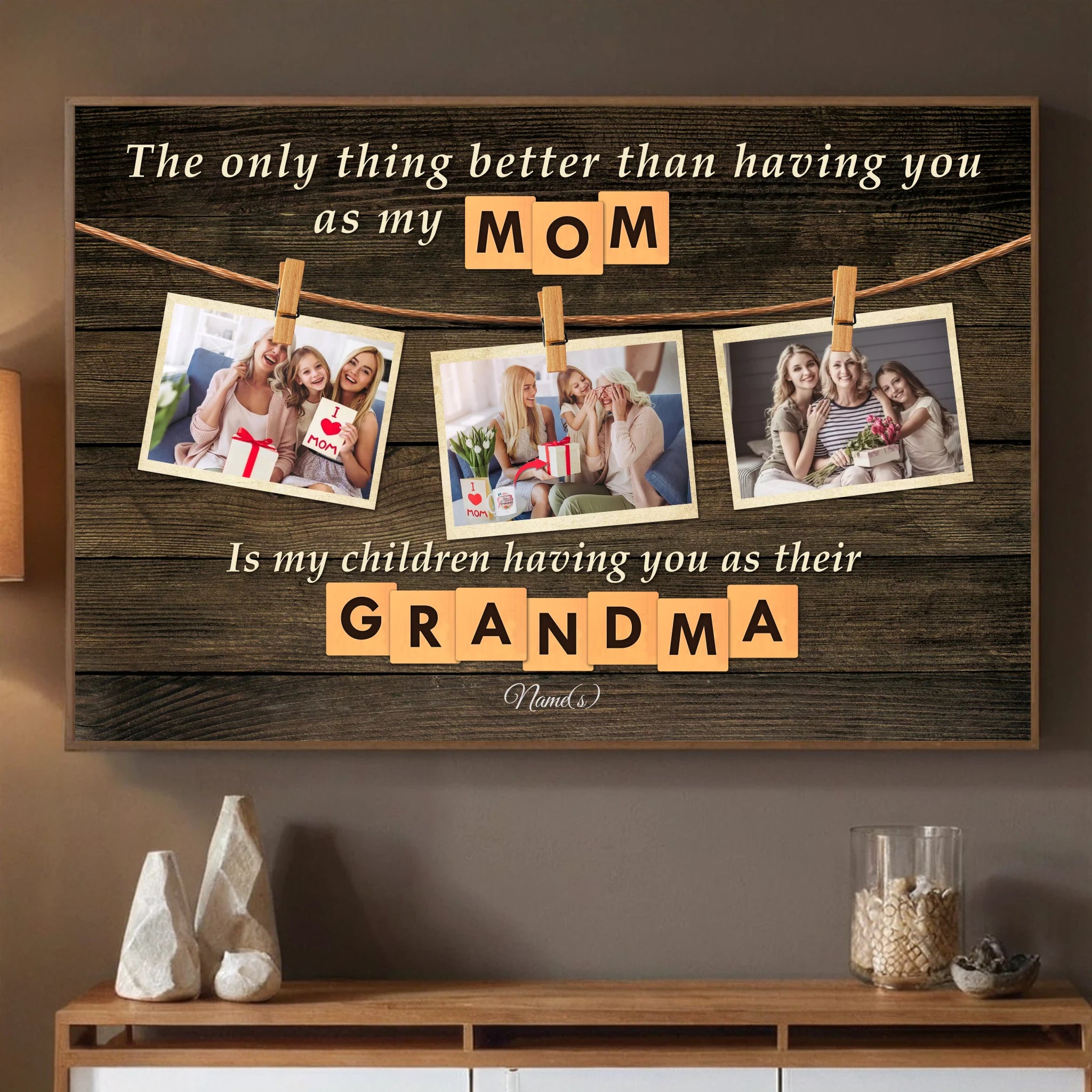 Personalized Mom & Grandma – A Tribute to Generations of Love Poster - 89Prints