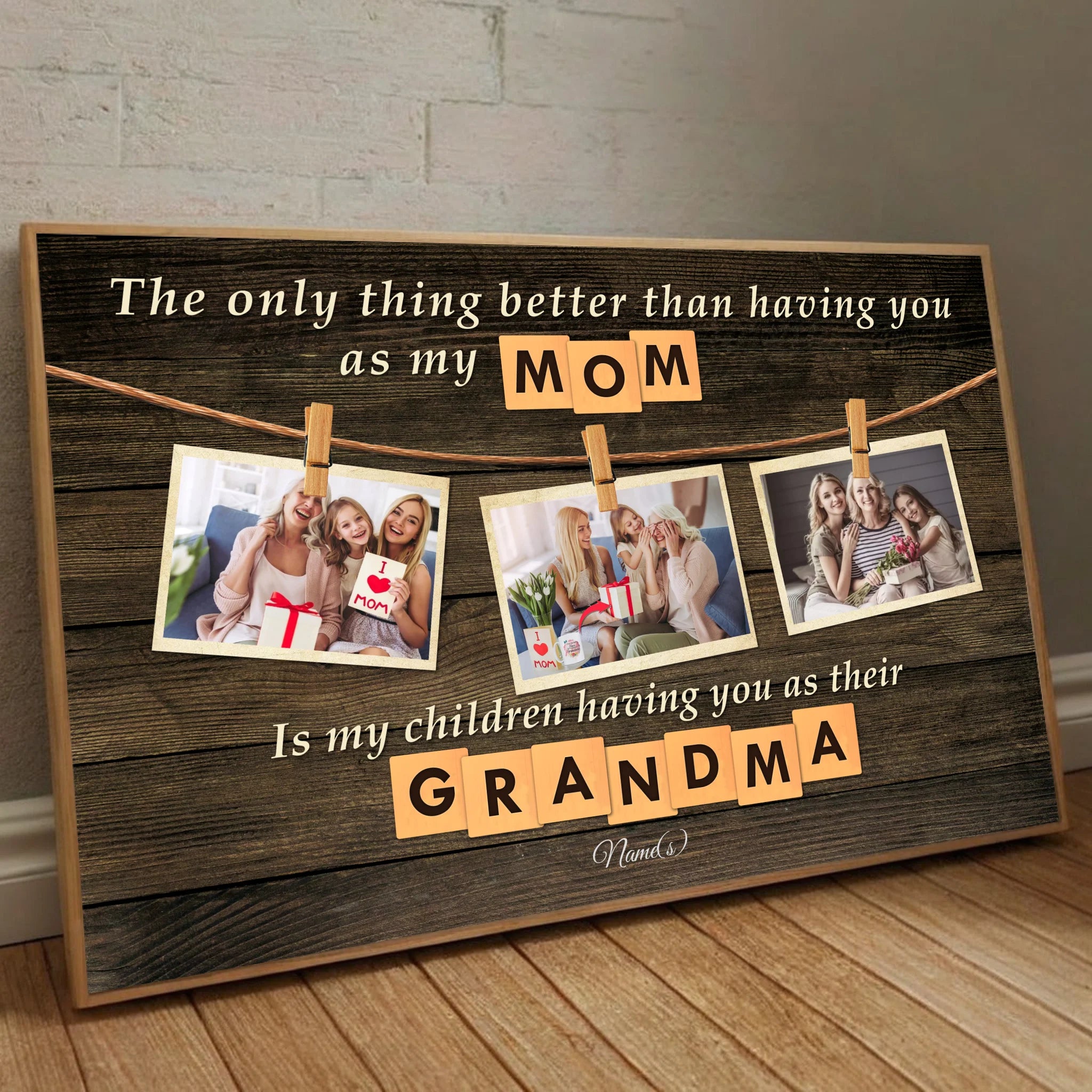 Personalized Mom & Grandma – A Tribute to Generations of Love Poster - 89Prints