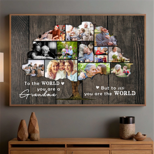 Personalized Family Tree, Grandma – You Are Our World Poster - 89Prints