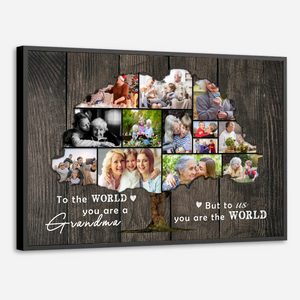 Personalized Family Tree, Grandma – You Are Our World Poster - 89Prints