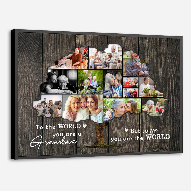 Personalized Family Tree, Grandma – You Are Our World Poster - 89Prints