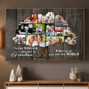 Personalized Family Tree, Grandma – You Are Our World Poster - 89Prints