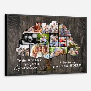 Personalized Family Tree, Grandma – You Are Our World Poster - 89Prints