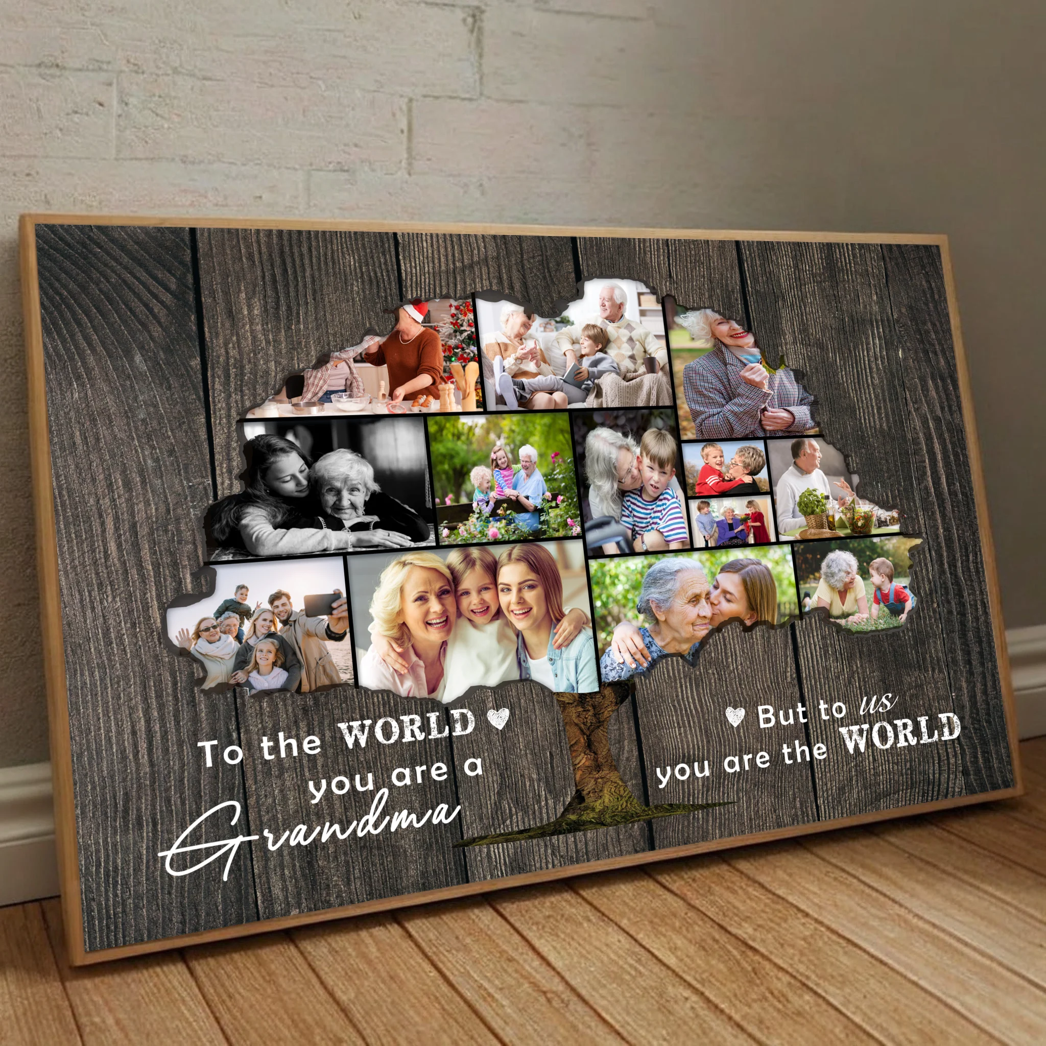 Personalized Family Tree, Grandma – You Are Our World Poster - 89Prints