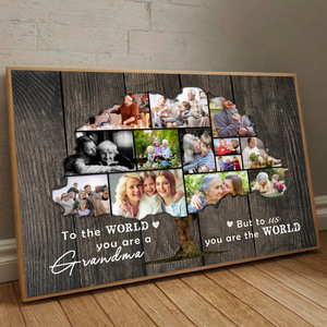 Personalized Family Tree, Grandma – You Are Our World Poster - 89Prints