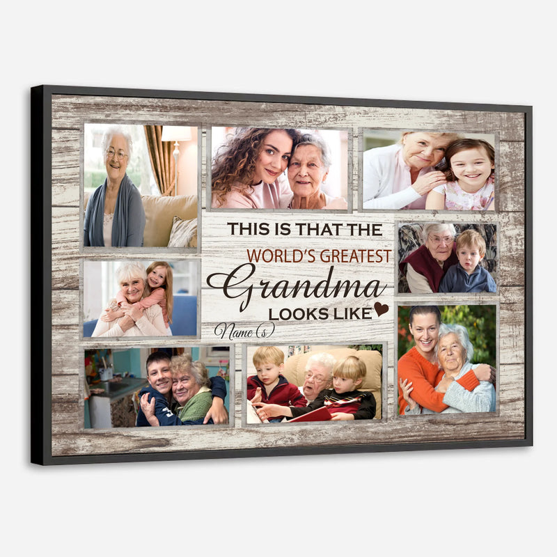 World's Greatest Grandma Poster – Custom Name and Photo - 89Prints