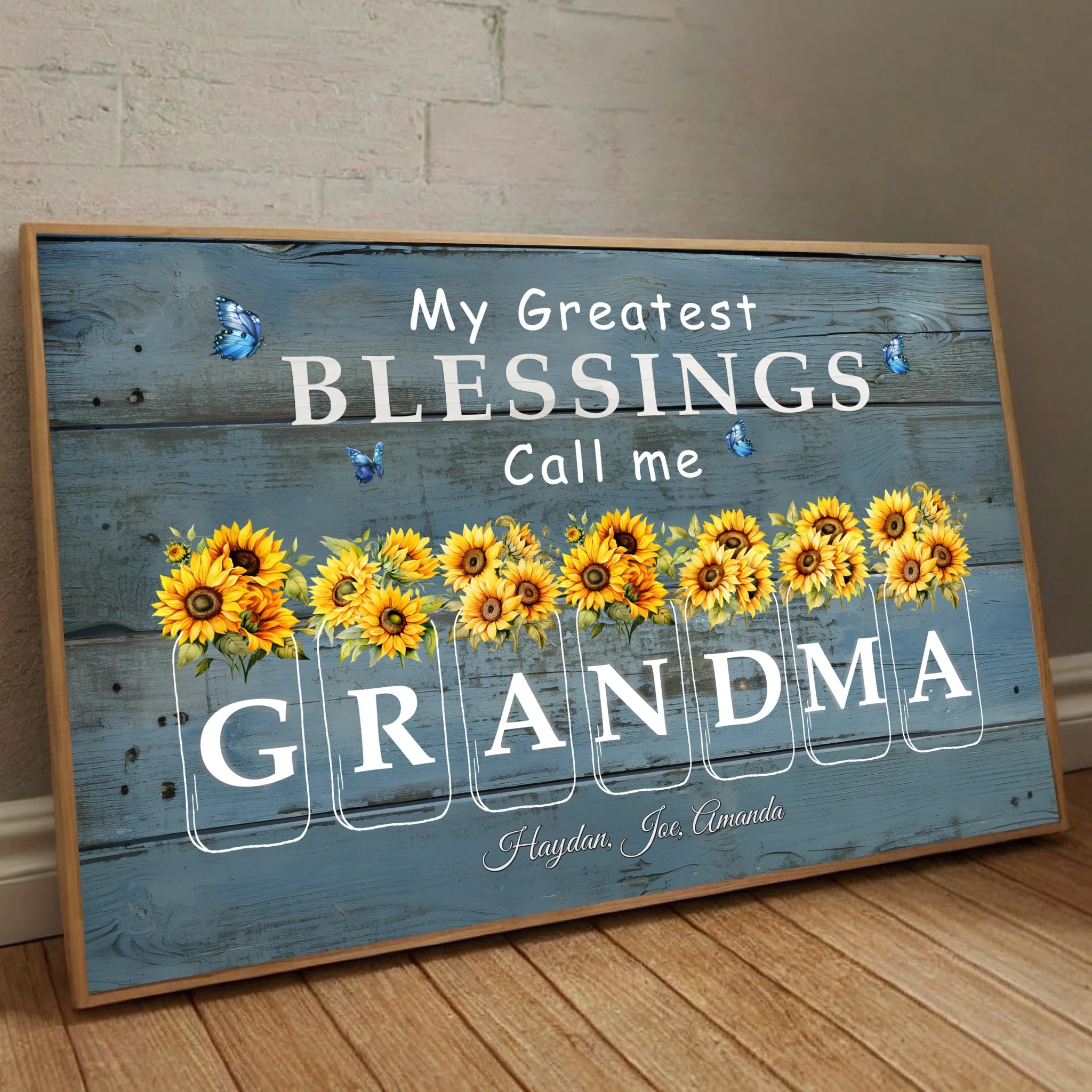 Custom Grandma Poster with Sunflowers – A Unique and Meaningful Gift - 89Prints
