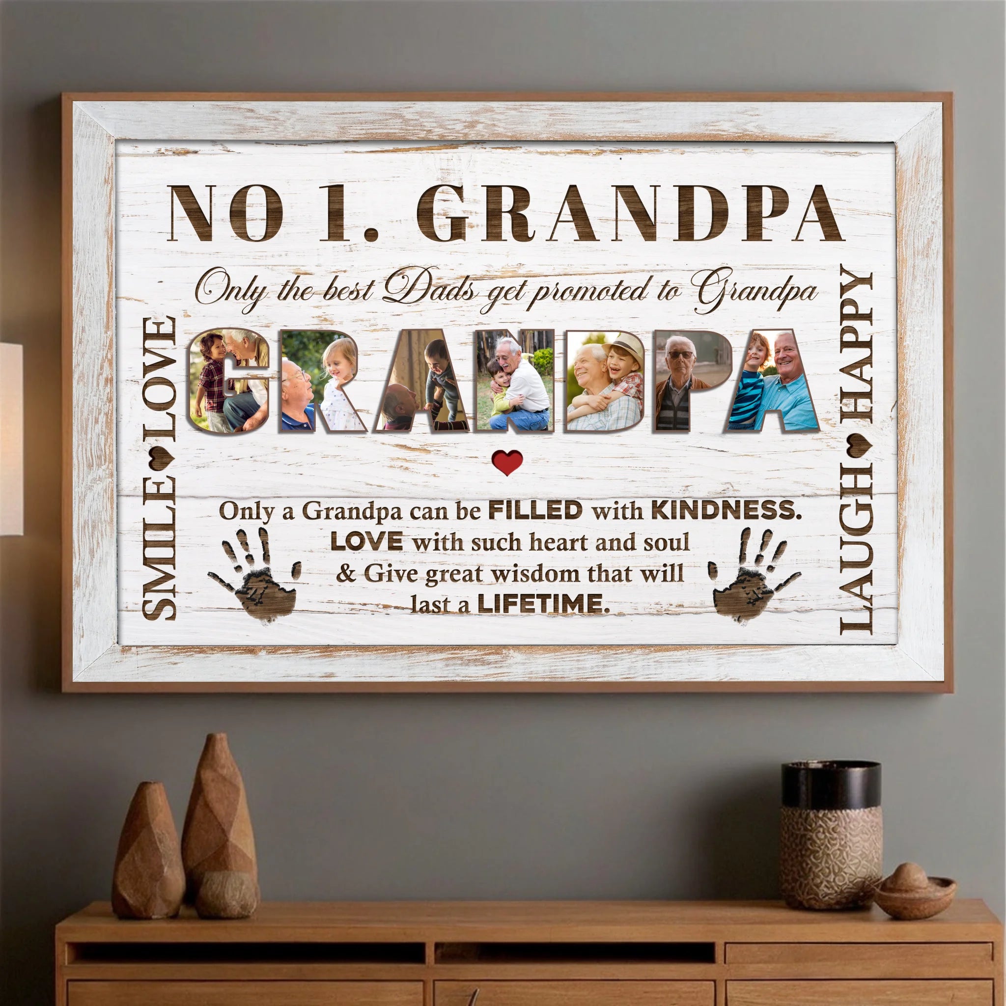 Personalized Poster for Grandpa – The Rock of Our Family - 89Prints