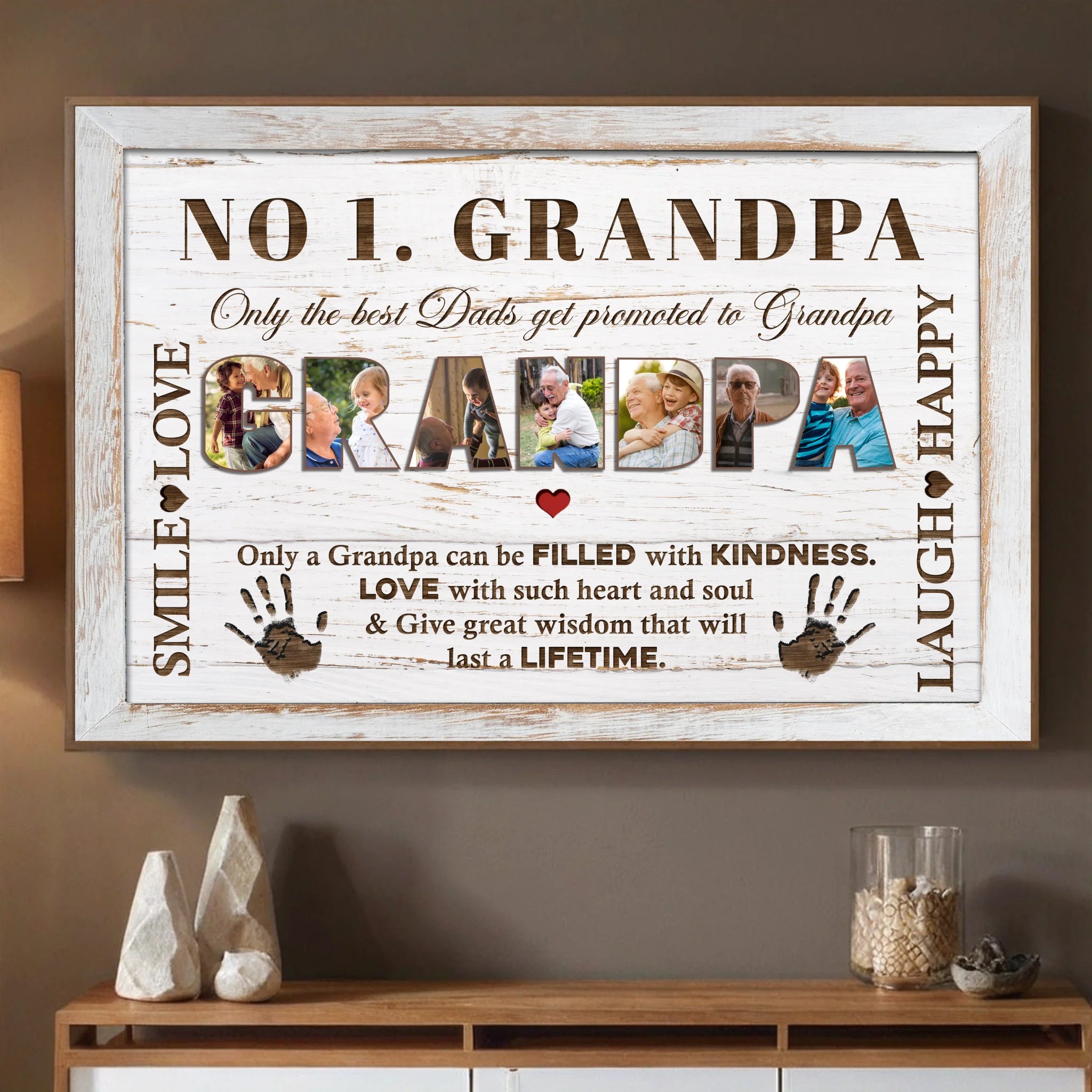 Personalized Poster for Grandpa – The Rock of Our Family - 89Prints