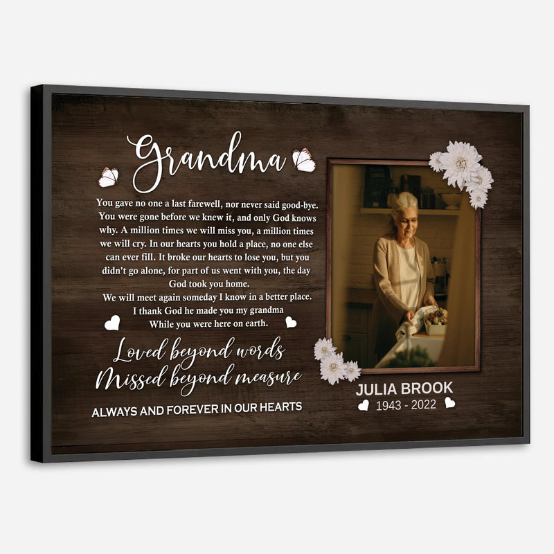 Heartfelt Customizable Poster for Grandma – A Tribute of Love - 89Prints