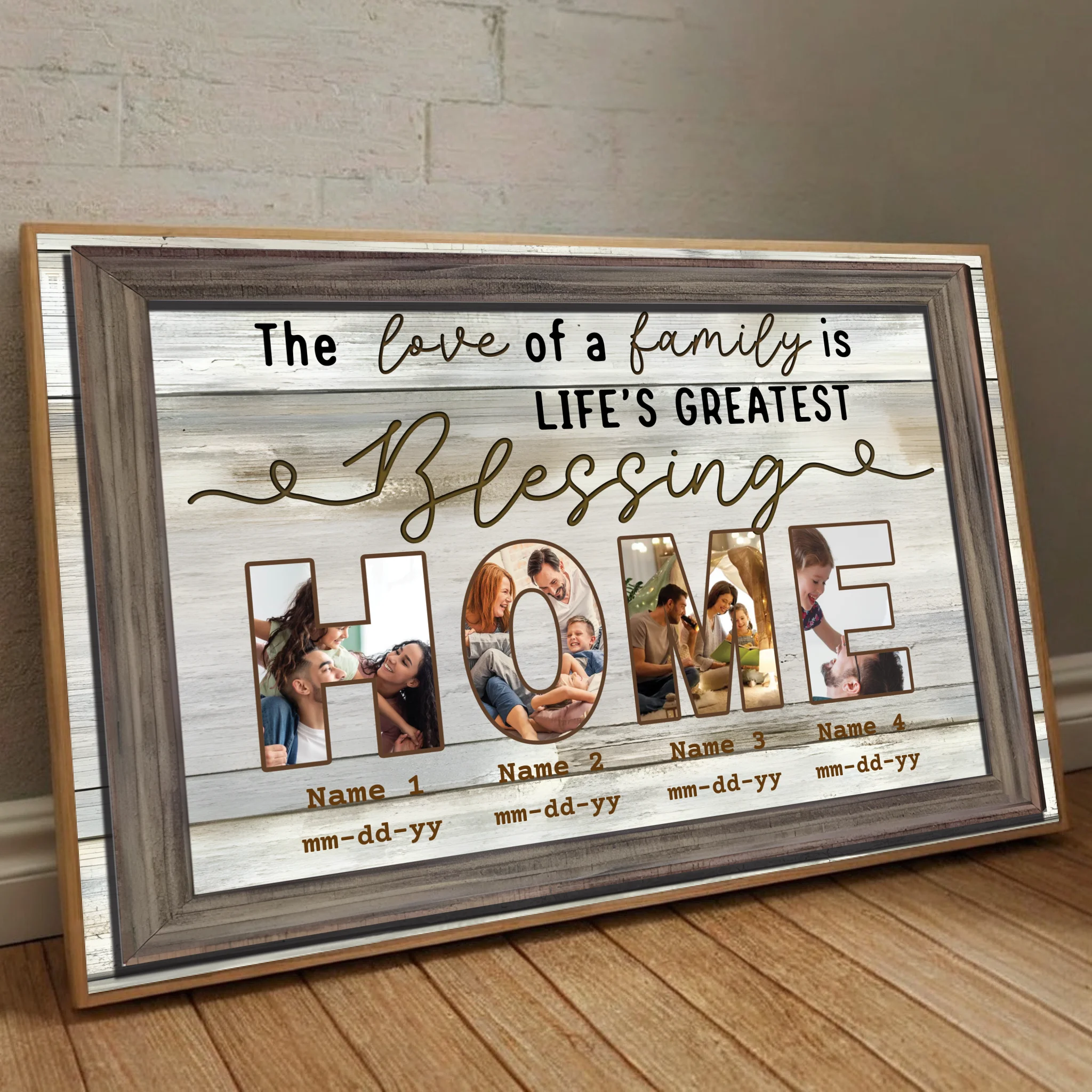 Personalized Family Photo Poster – Home Is Where Our Story Begins - 89Prints