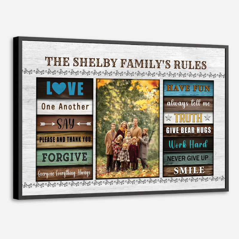 Personalized Family Poster with Inspiring Values and Words | Meaningful Custom Art by 89Prints
